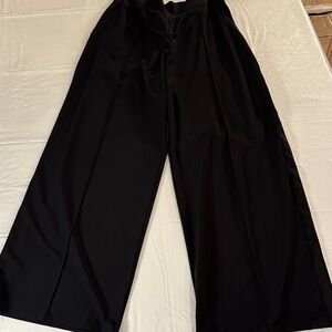 Athleta Nolita Black Wide Leg Tuxedo Pants